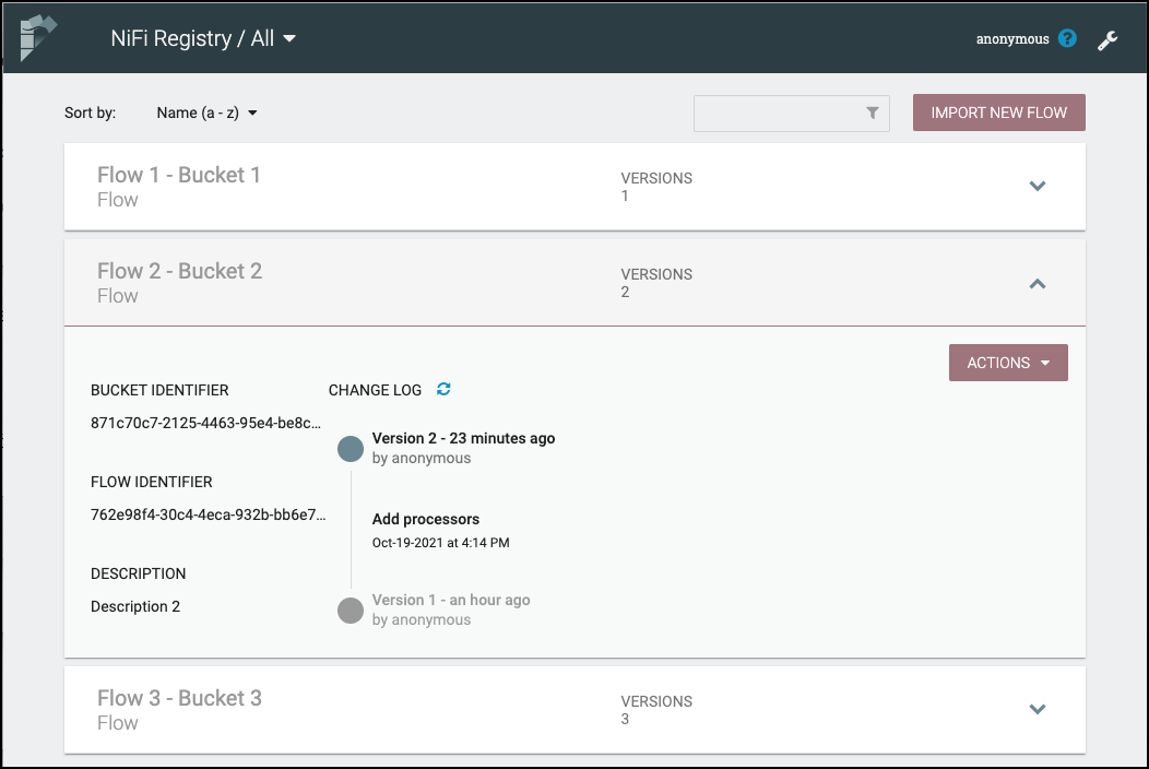 Flow Change Log