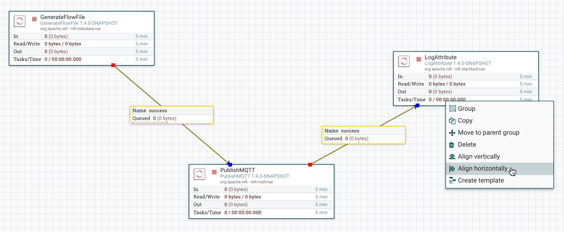 Align Horizontally Example Before