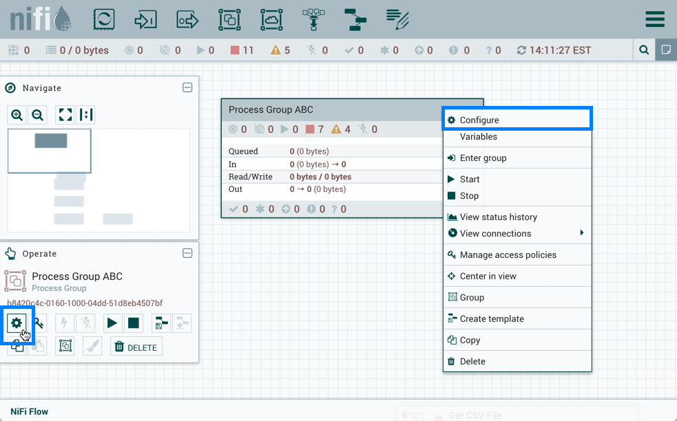 Process Group Configuration Options