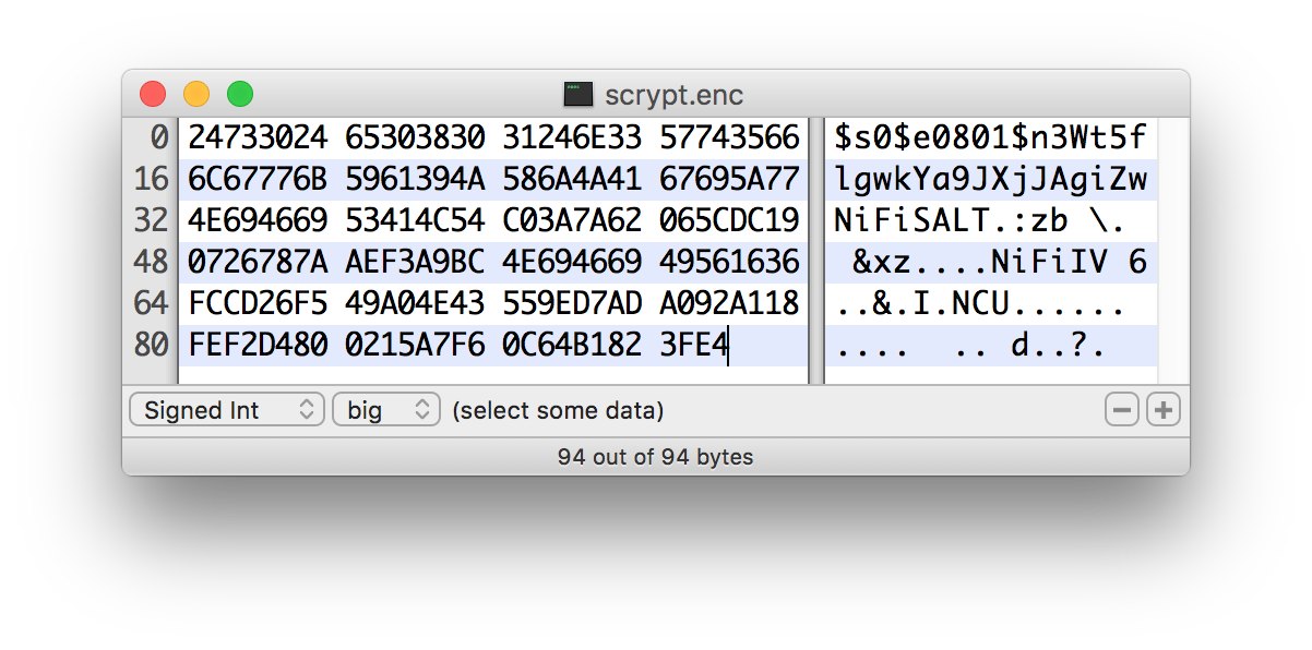 Scrypt Salt & IV Encoding